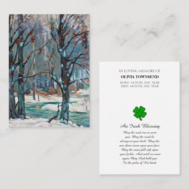 Prayer Blessing Memorial Card (Front/Back)