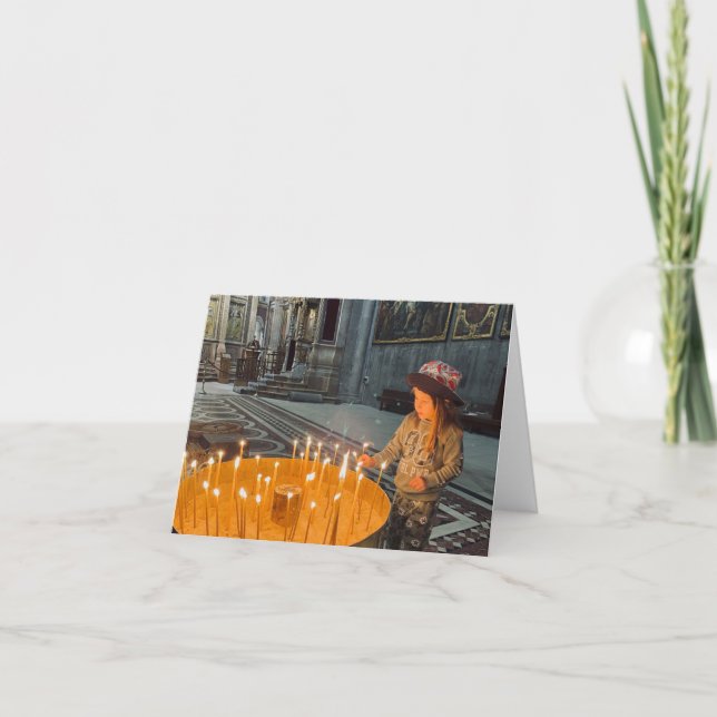 Prayer Candle Thank You Card (Front)