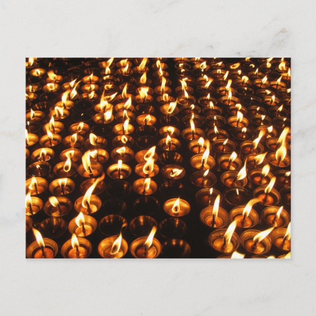 Prayer Candles at Boudhanath Postcard (Front)