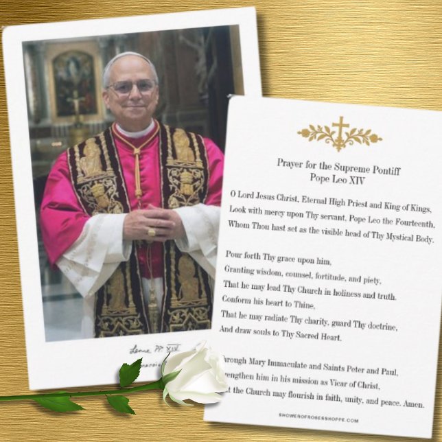 Prayer Card for Pope Leo XIV, Vicar of Christ (Creator Uploaded)