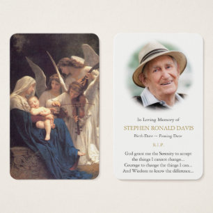 Prayer Card Funeral   Song of Angels