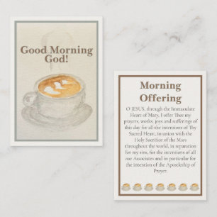 Prayer Card: Good Morning God — Morning Offering Card