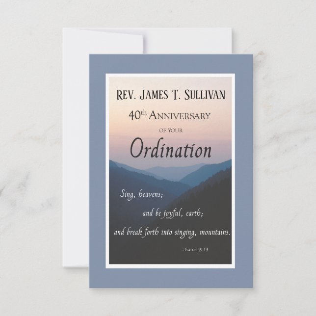 Prayer Card Name 40th Ordination Anniversary (Front)