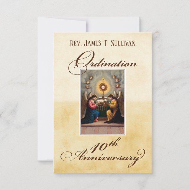 Prayer Card Name 40th Ordination Anniversary Altar (Front)
