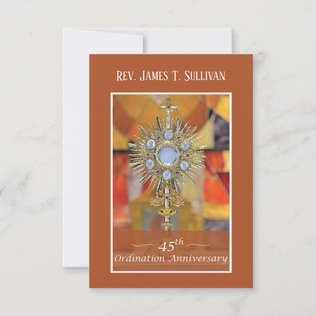 Prayer Card Name 45th Ordination Anniversary Host (Front)