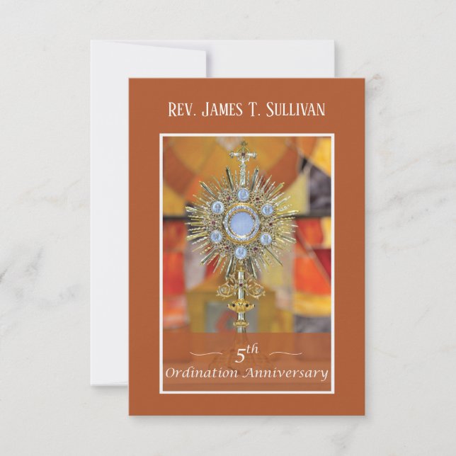 Prayer Card Name 5th Ordination Anniversary Host (Front)