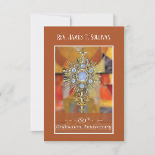Prayer Card Name 60th Ordination Anniversary Host