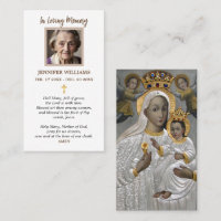 Prayer Card Our Lady of Healing Divine Mercy