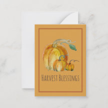 Prayer Card: Pumpkin Harvest Blessing