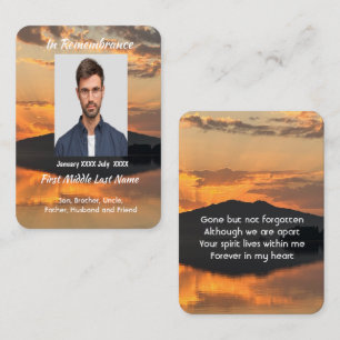 Prayer Card Sunset Water Reflection Sky Cloud
