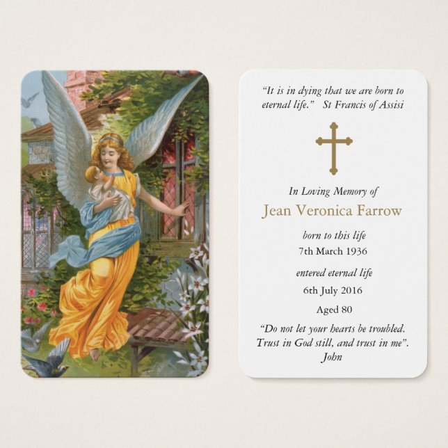 Prayer Cards | Angel Dear (Front & Back)
