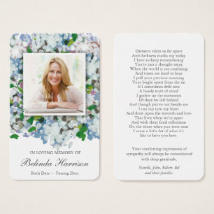 Prayer Cards   Blue Hydrangea
