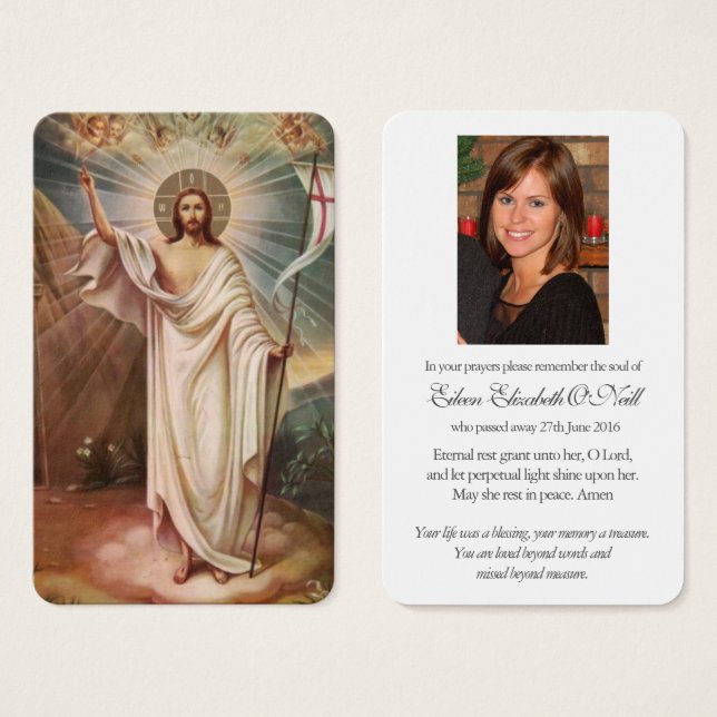 Prayer Cards | Christ Resurrection (Front & Back)
