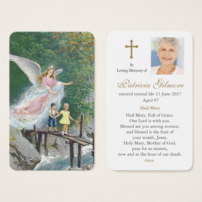 Prayer Cards | Guardian Angel Protects (Front & Back)