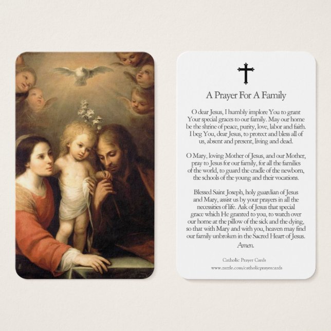 Prayer Cards | Holy Family 01 (Front & Back)