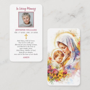 Prayer Cards Madonna and Child Jesus