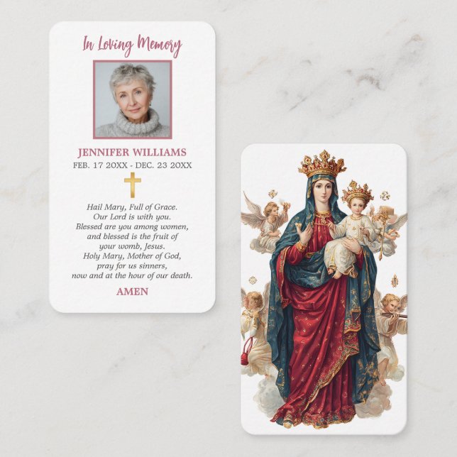 Prayer Cards Our Lady of Perpetual Help (Front/Back)
