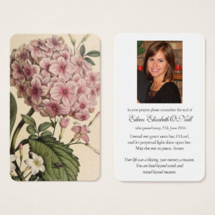 Prayer Cards   Pink Hydrangea