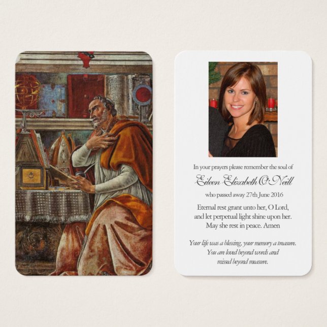 Prayer Cards | St Augustine 3 (Front & Back)