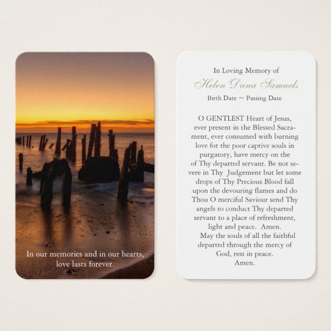 Prayer Cards | Sunset Peace (Front & Back)