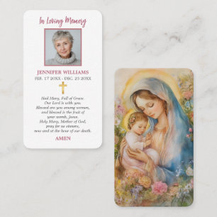 Prayer Cards Virgin Mary and Child Jesus Holy Card