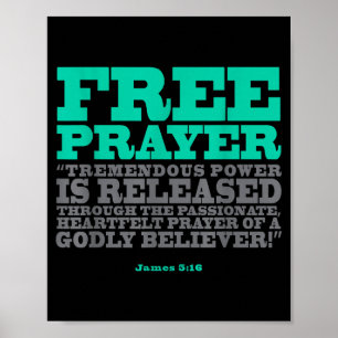 Prayer Christian God Bible James 5_16  Poster