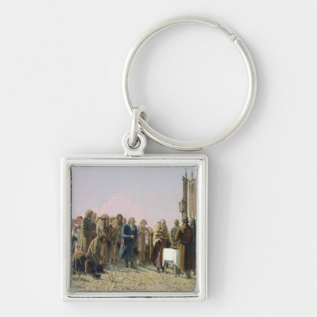 Prayer During the Drought, 1880 Keychain (Front)