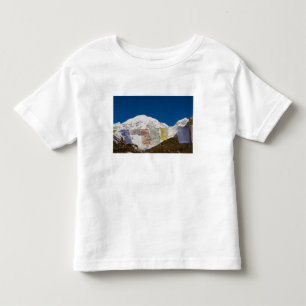Prayer flags and Mount Jhomolhari, Bhutan. Toddler T-shirt