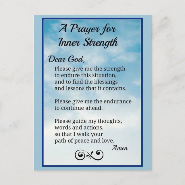 Prayer for Inner Strength Postcard (Front)