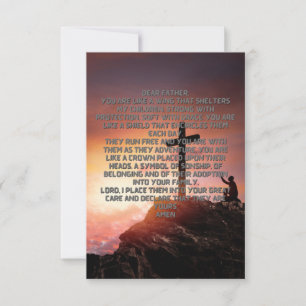 Prayer For Kids Protection Flat Greeting Card