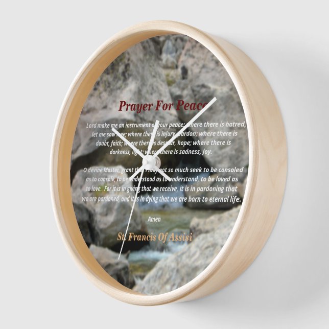 Prayer For Peace Clock (Angle)