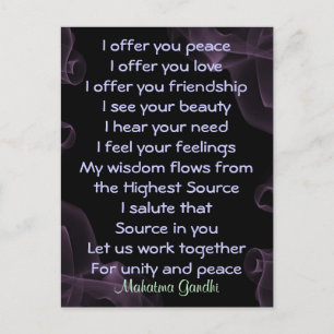 prayer for peace postcard