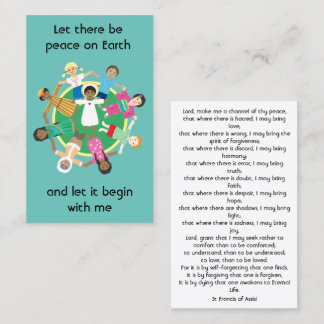 Prayer for peace St Francis card