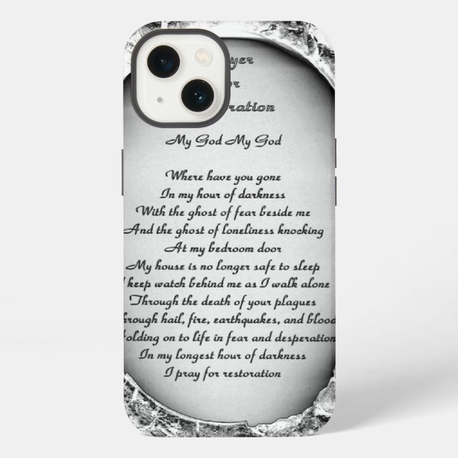 Prayer for Restoration iPhone Case (Back)