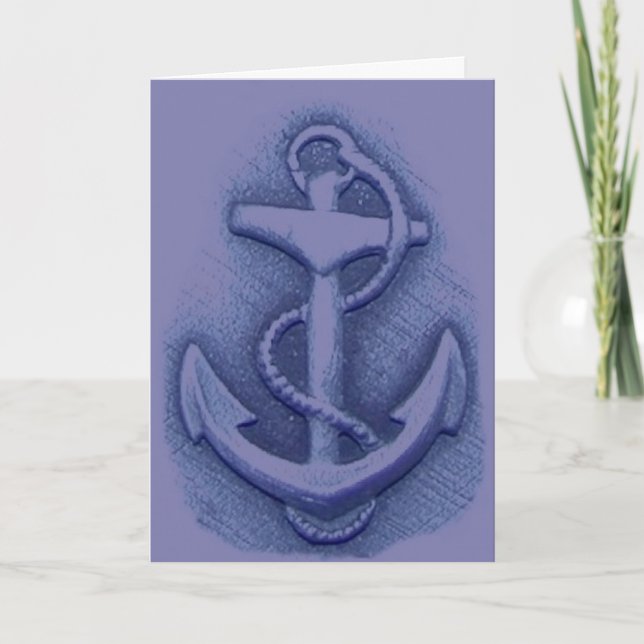 Prayer for Sailor Featuring Anchor Greeting Card (Front)