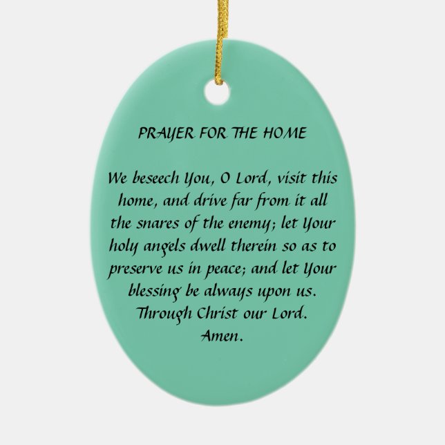 PRAYER FOR THE HOME ORNAMENT (Front)