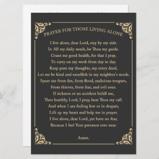 prayer for those living alone invitation