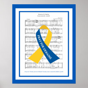 Prayer for Ukraine Hymn Sheet Music  Poster