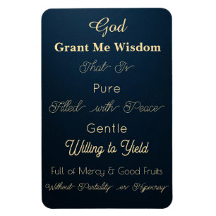 Prayer for Wisdom Flexible Magnet