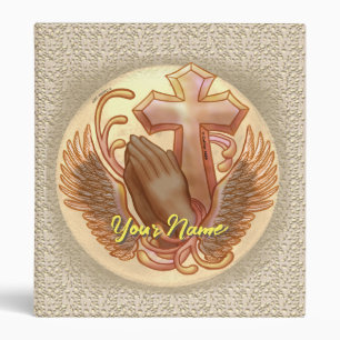 Prayer Hands Cross Christian binder