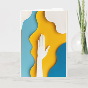 Prayer Hands in Vibrant Layers Card
