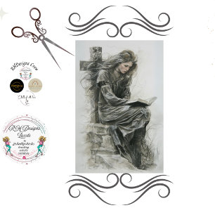 Prayer in Time of Grief Decoupage  Tissue Paper