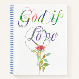 Prayer Journal Flowers God Is Love Personalized 