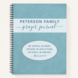Prayer Journal personalized family name notebook