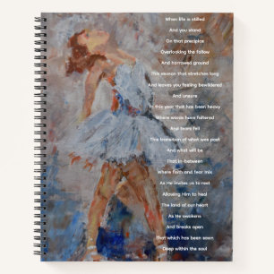 Prayer journal with poetry and ballerina painting