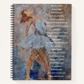 Prayer journal with poetry and ballerina painting