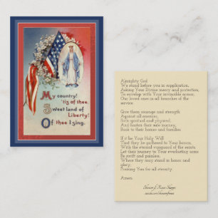 Prayer Military Blessed Virgin Mary Holy Card