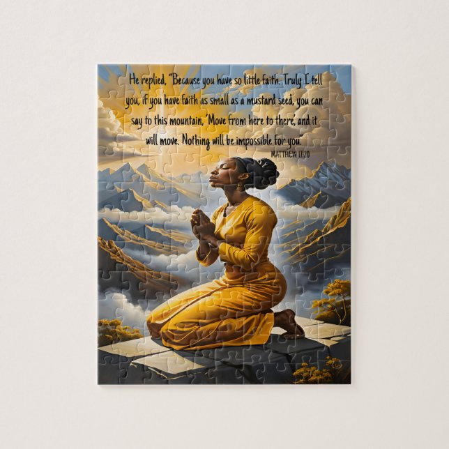 Prayer Moves Mountains Faith Puzzle (Vertical)