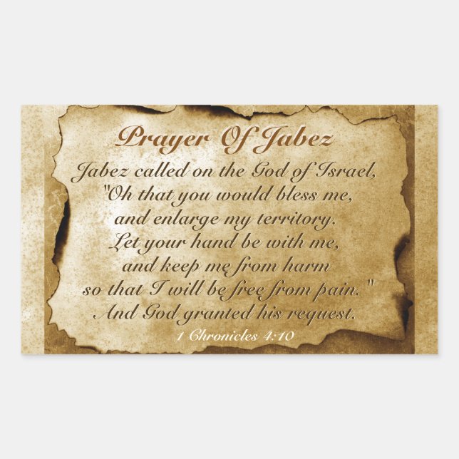 Prayer of Jabez 1 Chronicles 4:10, Bible Verse Sticker (Front)