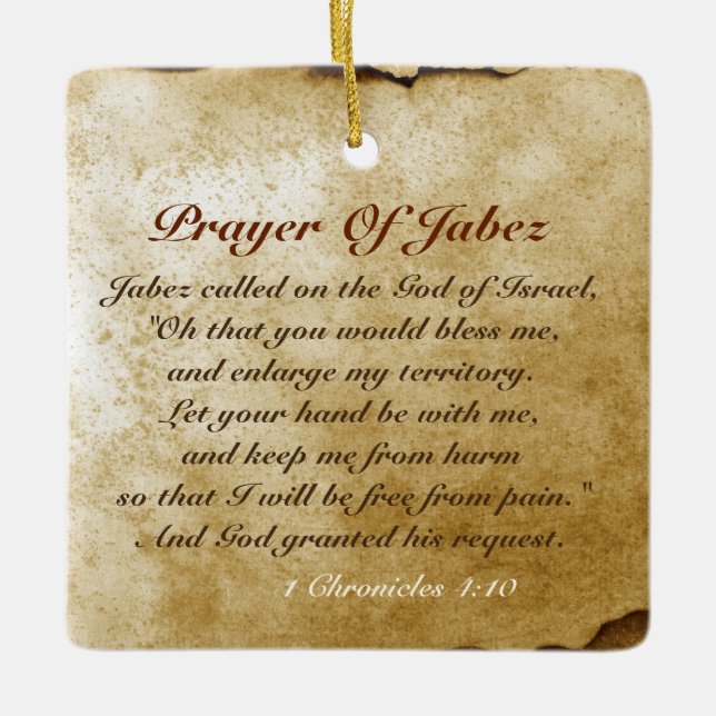 Prayer of Jabez Bible Verse Personalized Ornament (Front)